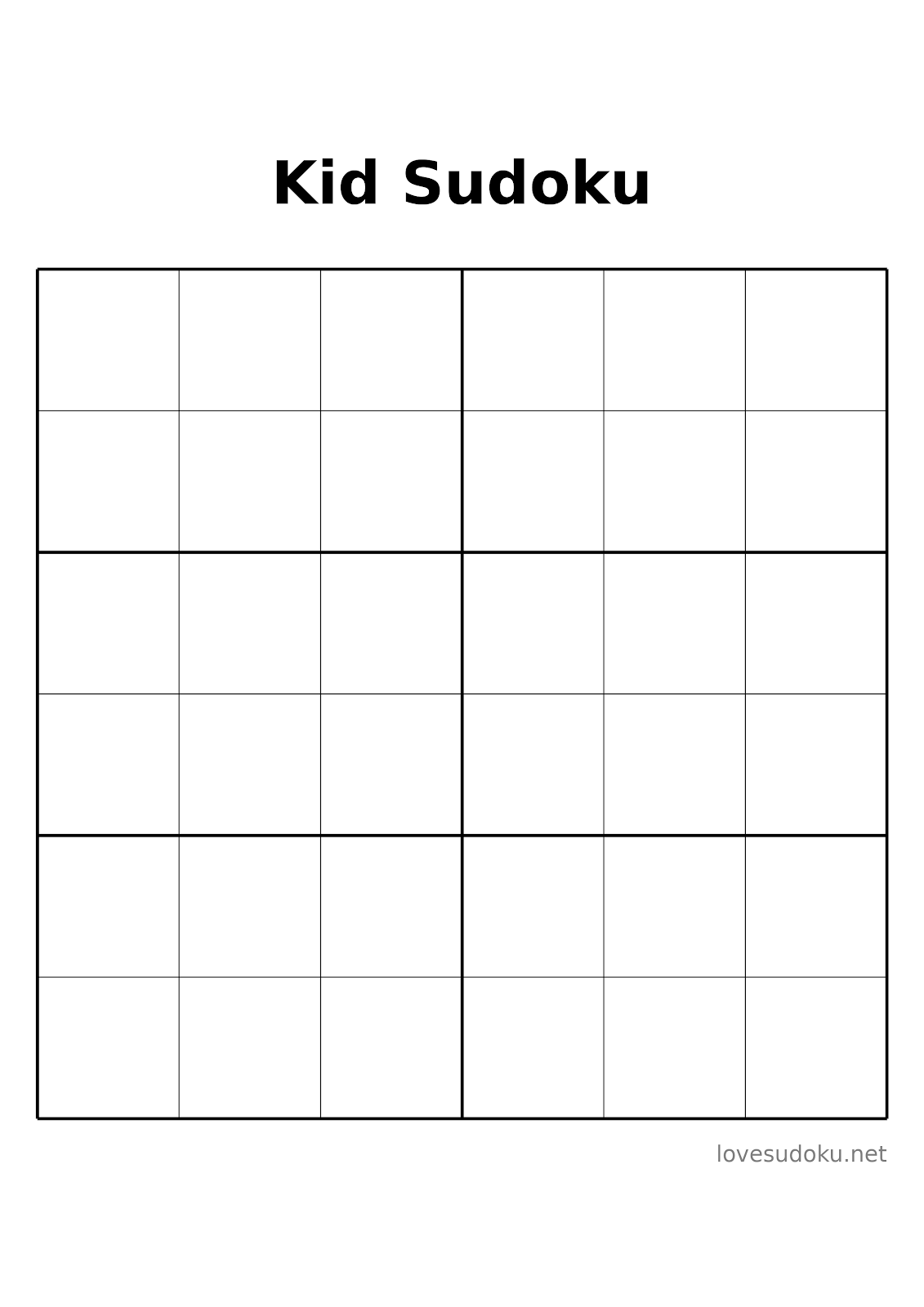 6 by 6 sudoku